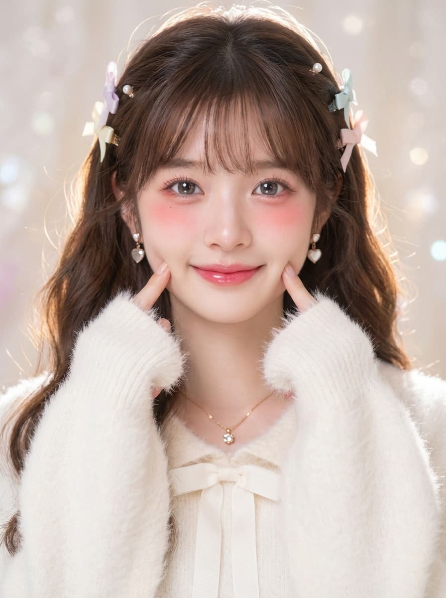 可爱偶像特写肖像